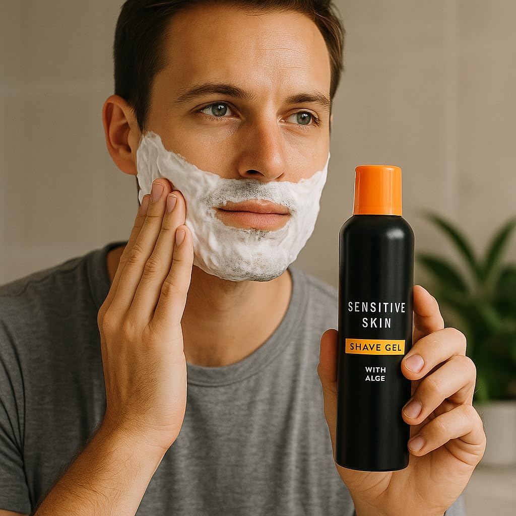 Skiennix Men’s Shave Gel - Aloe Scented, 7 oz Smooth Lather for Effortless Daily Grooming