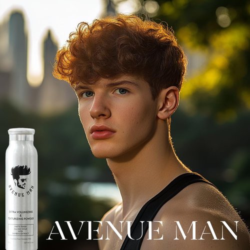 Avenue Man Extra Volumizing Hair Texture Powder - Matte Finish Styling Powder for Men | All-Day Hold, Bamboo Extract