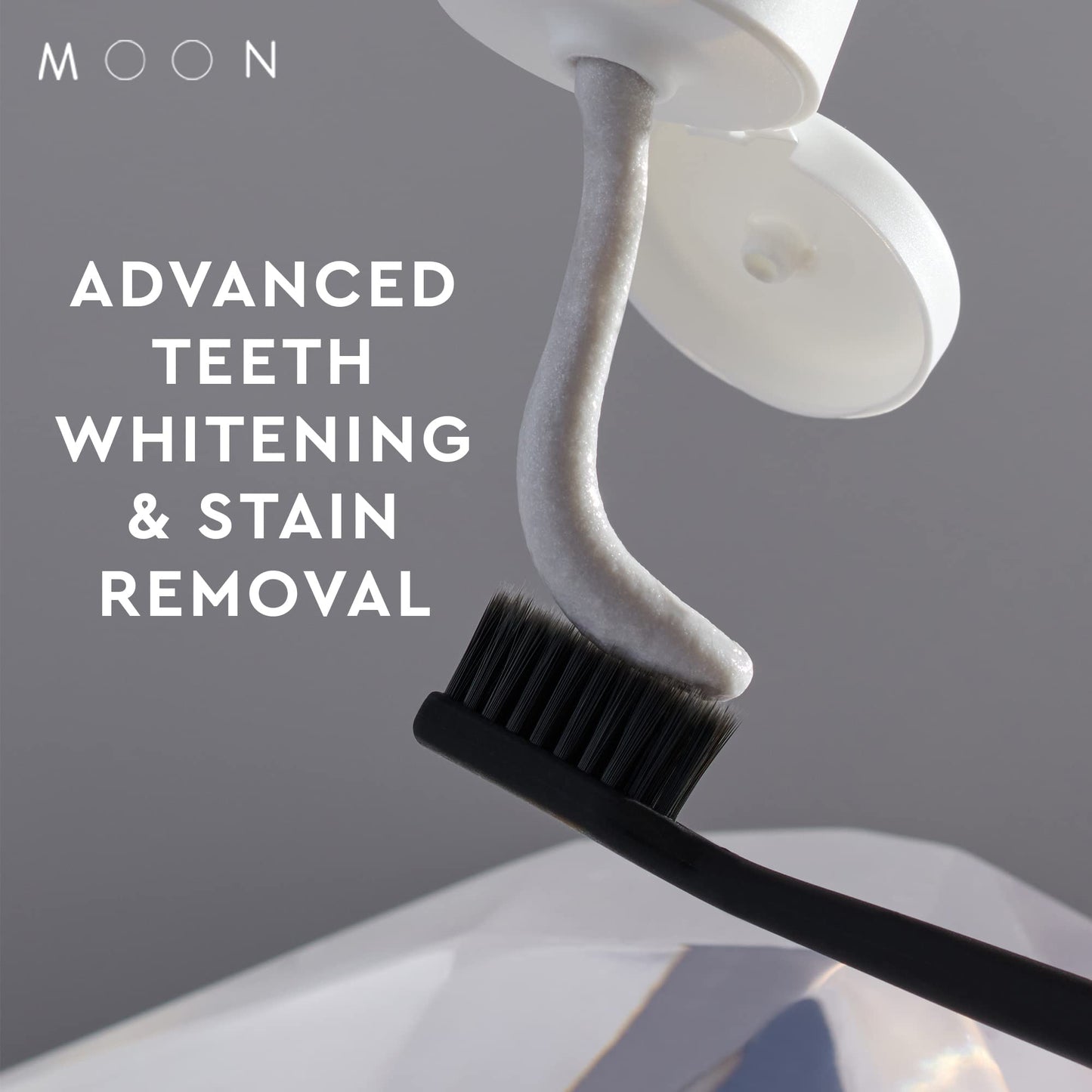 MOON Platinum Advanced Whitening Stain Removal Toothpaste, Fluoride, Cavity Protection, Fresh Mint Flavor for Fresh Breath, for Adults (Single)