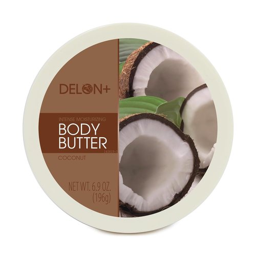 Delon Intense Moisturizing Body Butter - Coconut Oil Hydration | 6.9 oz