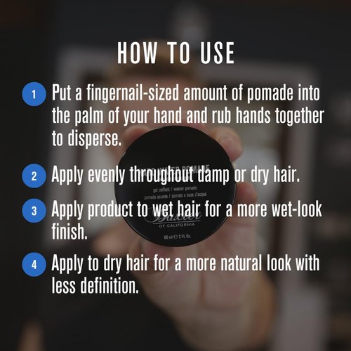 Baxter of California Hair Pomade for Men - Firm Hold & Shine Finish | Ideal for Hard Water Hair