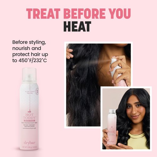 Drybar Hot Toddy Heat Protection Spray - Lightweight Formula for Hair, Shields from Heat Styling