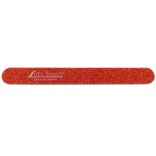 Soft Touch Nail File, Extra Coarse 80 Grit, Durable Red Mylar, for Acrylic Nails, 7 Inch - 25 Piece