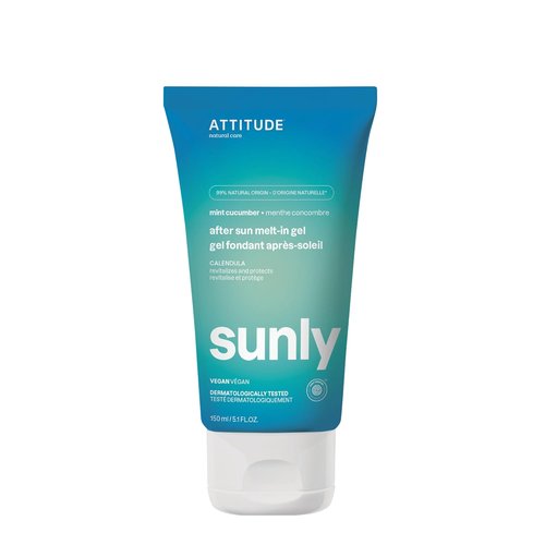 ATTITUDE After Sun Gel - Soothing & Hydrating Mint-Cucumber Formula | EWG Verified, 5.1 Fl Oz
