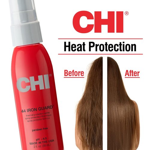CHI 44 Iron Guard Thermal Protection Spray - Lightweight Heat Damage Shield & Frizz Control, 2 Fl Oz