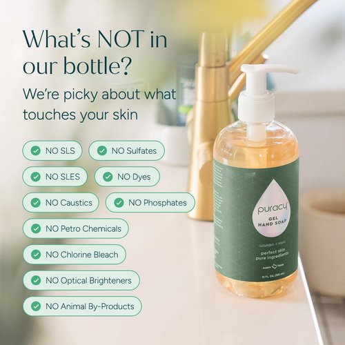 Puracy Foaming Hand Soap - Natural Plant-Powered Moisturizing Foam | Cucumber & Mint, 12 fl oz, 3-Pack