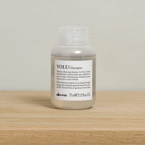 Davines VOLU Shampoo - Volumizing Gentle Cleanser for Fine Hair | Travel Size 2.54 Fl Oz