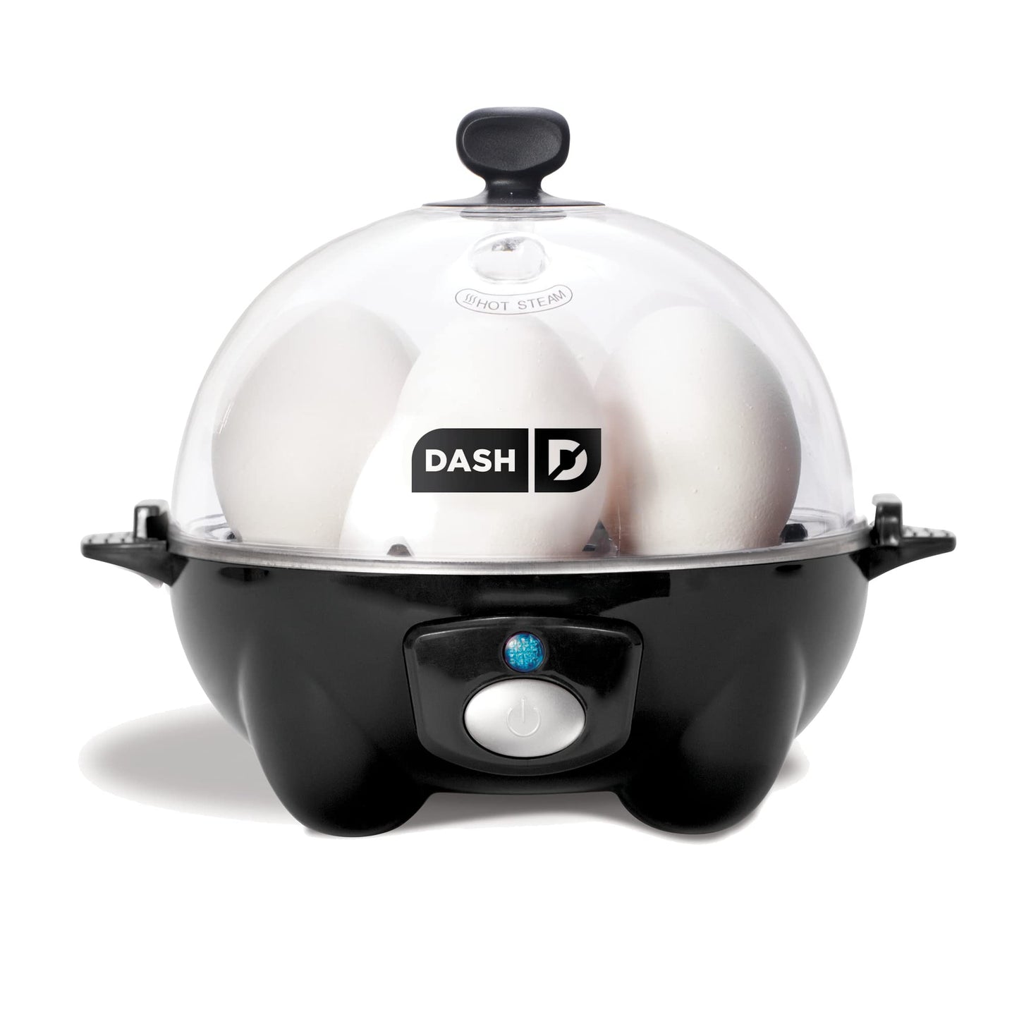 Dash Rapid Egg Cooker - Boiler, Poacher & Steamer - Includes Measuring & Recipe Guide - Dishwasher Safe - Holds 7 Eggs, Black