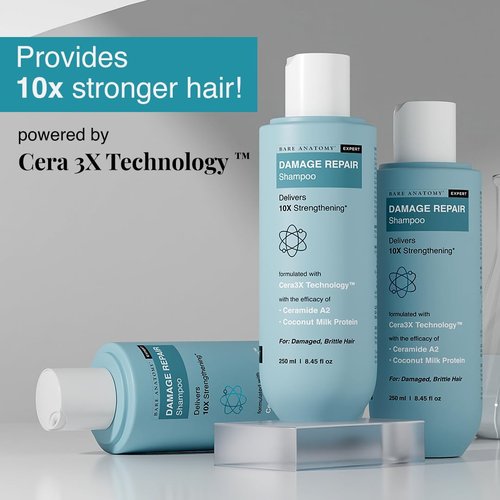 Bare Anatomy Damage Repair Shampoo - Paraben & Sulphate Free | Ideal for All Hair Types | 250 ml