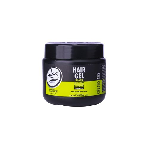 Rolda Black Hair Gel for Men - Medium Hold Styling Gel with Activated Charcoal - Flake & Alcohol Free (8.81 oz)