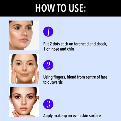 Blue Heaven Flawless Make-Up Base Primer - Smooth Finish for All Skin Types | 1.05 Oz