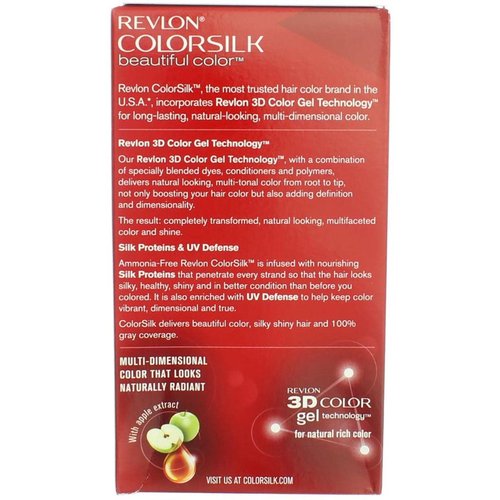 Revlon ColorSilk Beautiful Color | 41 Medium Brown Hair Dye | Pack of 3 for Vibrant Color
