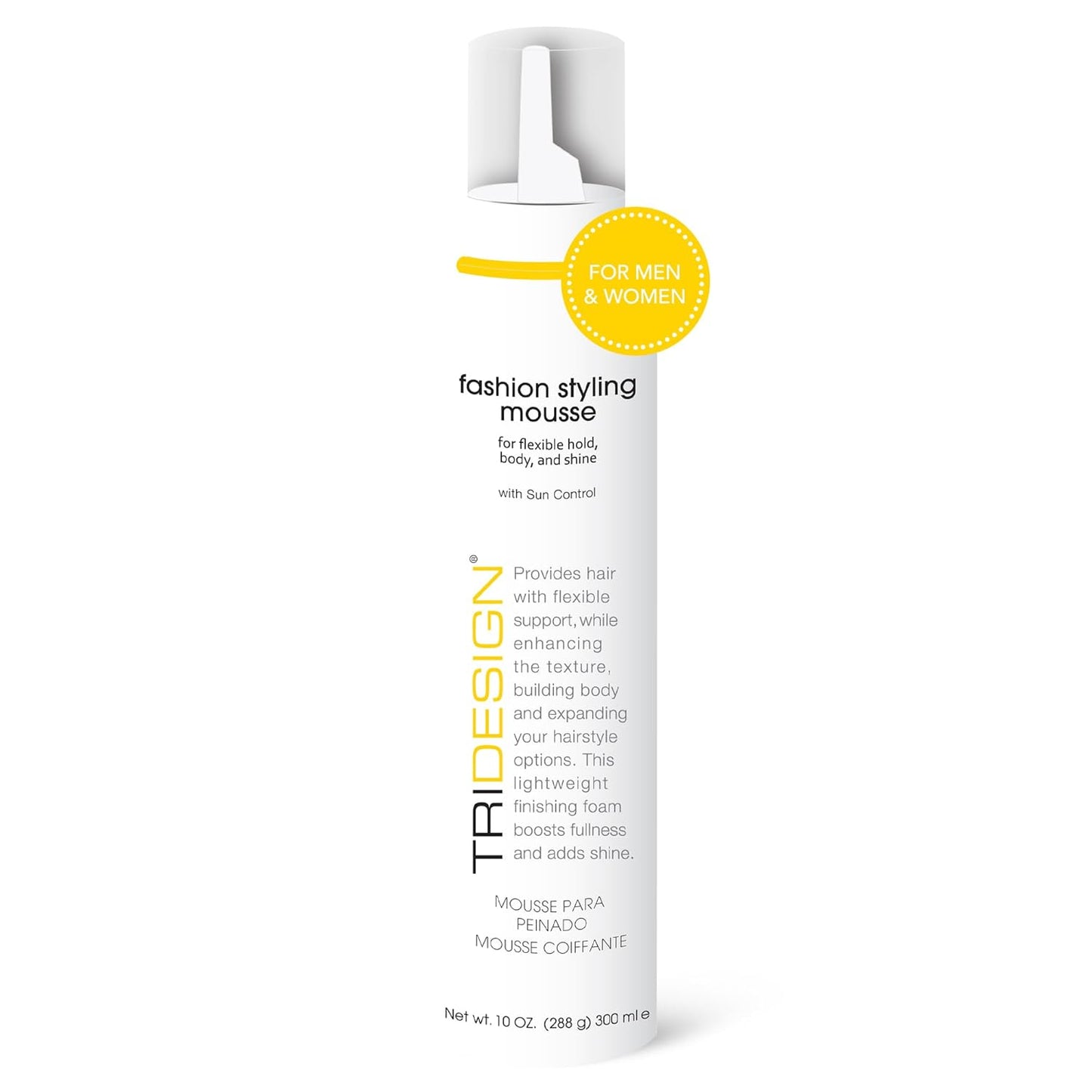 TRI Fashion Styling Mousse - Volumizing Wavy Hair Foam with Frizz Control & Shine | 10 Ounce