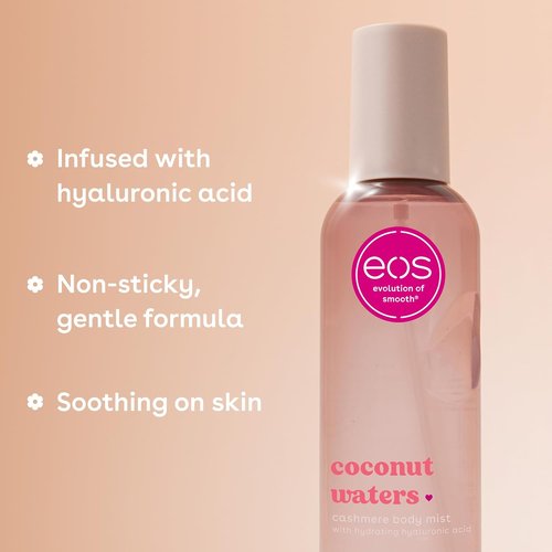 Eos Cashmere Body Mist - Coconut Waters Body Spray for Women | Moisturizing Hair Mist, 6 Fl Oz
