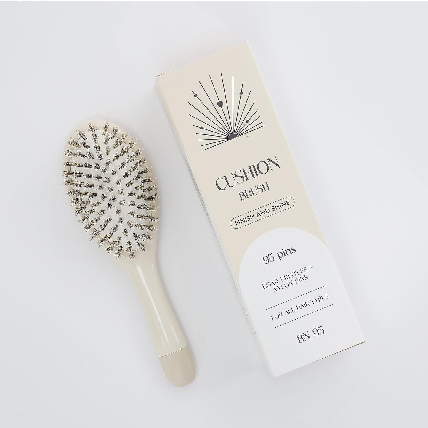 Boar Bristle Hair Brush by [Brand Name] - Smooth & Detangle All Hair Types | Stimulates Scalp & Distributes Natural Oils