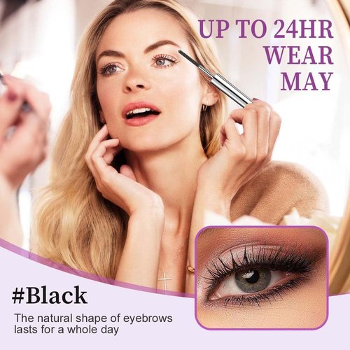 Iron Wand Mascara - 2025 Upgraded Waterproof Metal Wand for Long-Lasting 3D Curling Lashes | Black