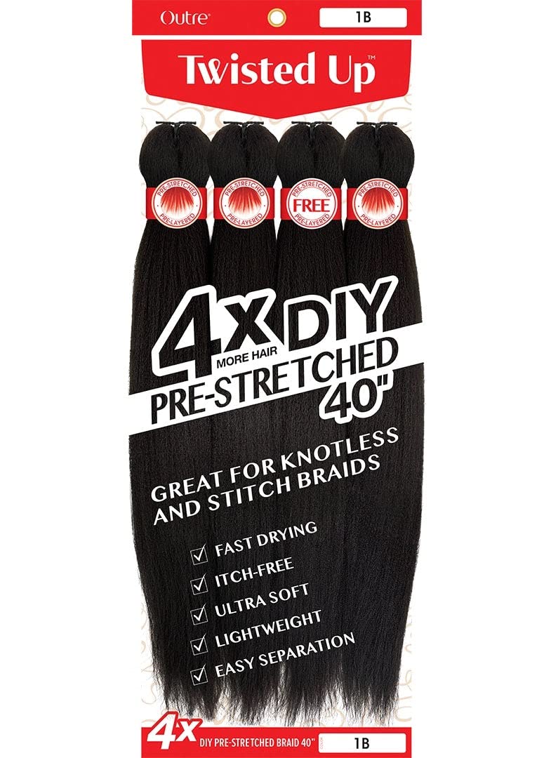 Outre Crochet Braids X-Pression Twisted Up 4X Diy Pre-Stretched Braids 40" (1-pack, 1)