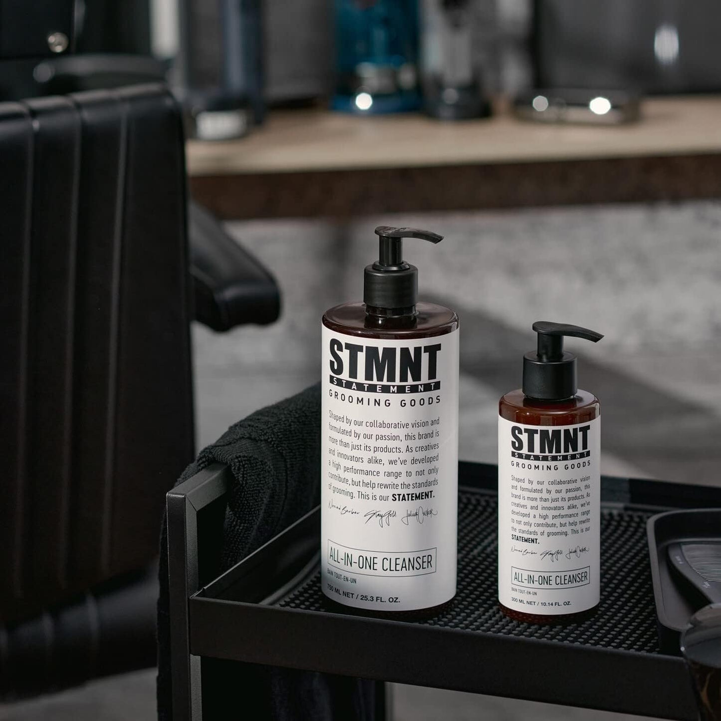 STMNT Grooming Goods All-In-One Daily Cleanser - Sulfate-Free Formula with Activated Charcoal & Menthol