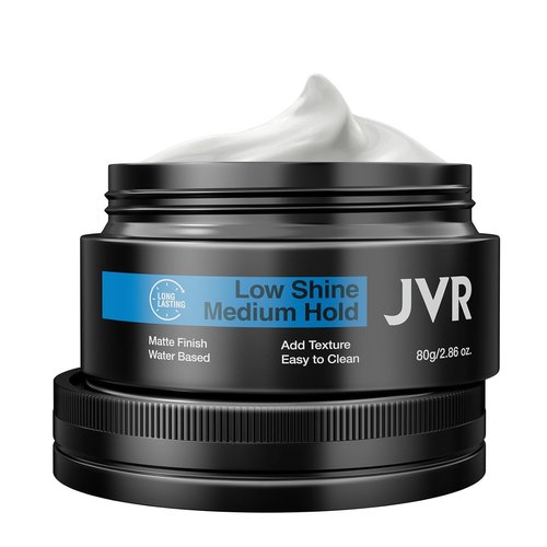 JVR Hair Clay - Medium Hold Matte Finish Texturizing Clay for All Hairstyles | 2.86 oz Natural Ingredients