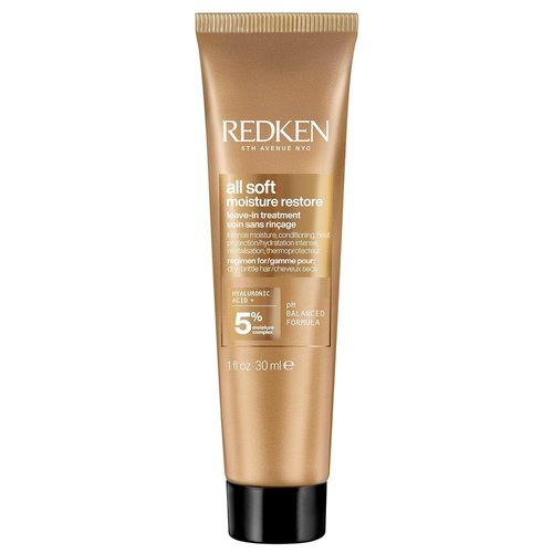 Redken All Soft Moisture Restore Leave-In Treatment For Dry, Brittle Hair - Hair Treatment For Humidity, Heat and Frizz Protection