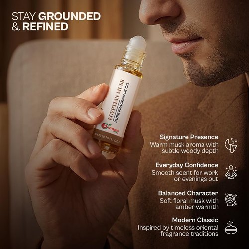 NY Spice Shop Egyptian Musk Fragrance - Soft Floral Musk Oil Blend for Enduring Aroma | Traditional Arabic Perfume