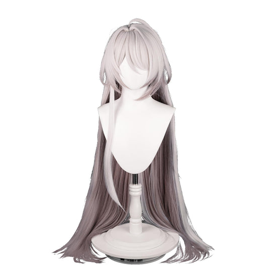 XiongXiongLe Honkai Star Rail Acheron Wig Cosplay Pink Silver White Long Straight Costume Hair Wigs for Adult Women Cos Anime Game Party Halloween Christmas Comic(Acheron)