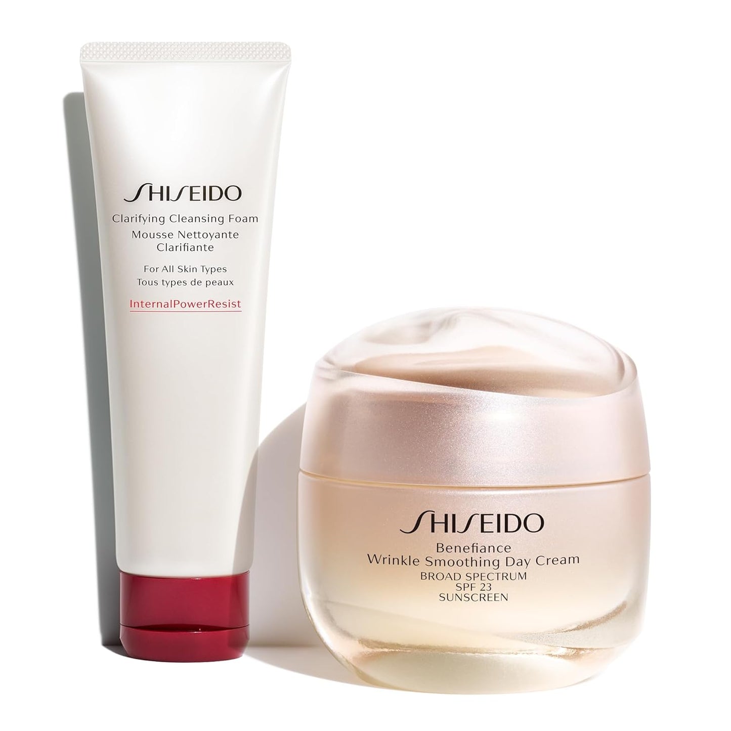 Shiseido Clarifying Cleansing Foam 125 mL | Benefiance Wrinkle Smoothing Day Cream 50 mL