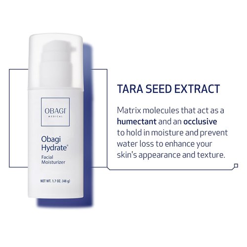 Obagi Hydrate Facial Moisturizer - Non-Comedogenic All-Day Hydration with Tara Seed Extract & Shea Butter