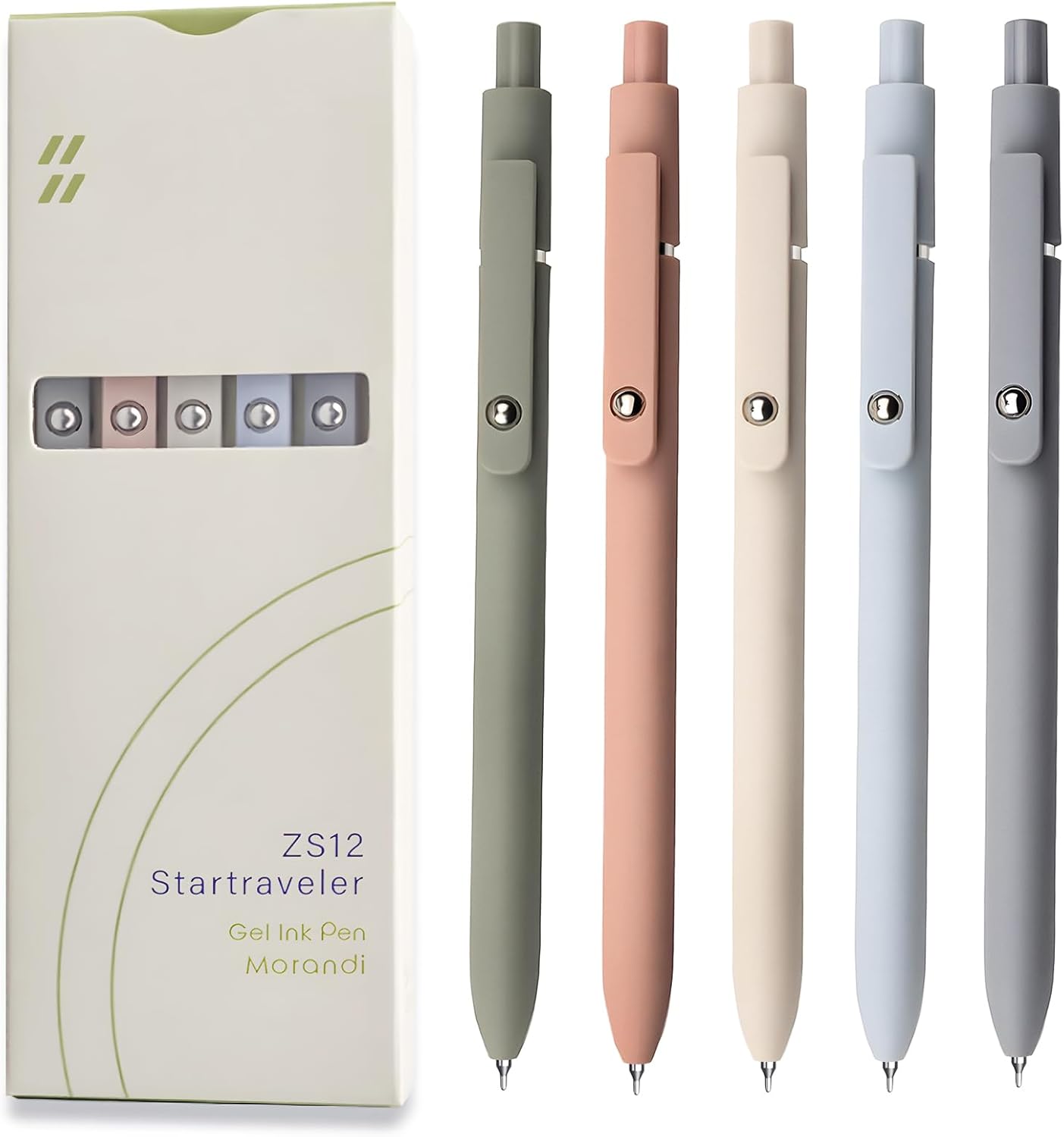 UIXJODO Gel Pens - 5 Pcs Fine Point 0.5mm Black Ink - Smooth Writing & Cute Office Supplies for All