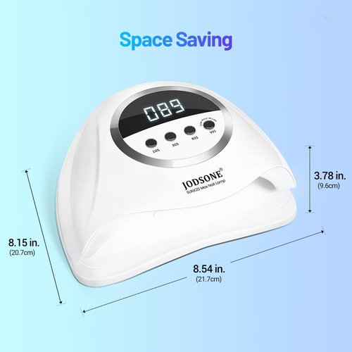 JODSONE U V LED Nail Lamp 320W, Nail Dryer for Gel Polish, Gel Nail Lamp with 72 Light Beads, Led Nail Light for Nails with Automatic Sensor & 4 Timers