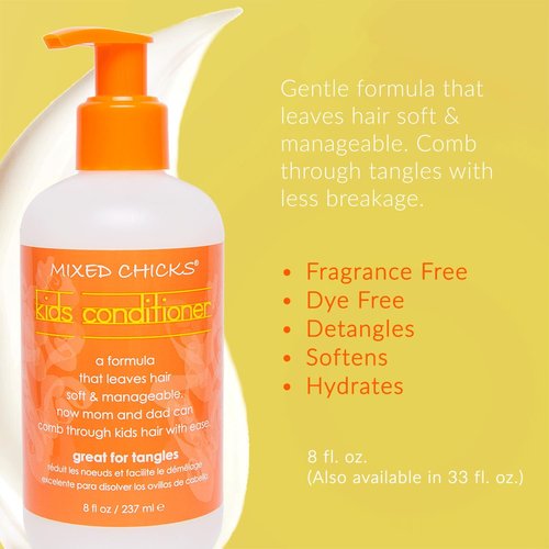 Mixed Chicks Kids Gentle Conditioner - Soft & Manageable Hair with Safflower Seed Oil | 8 fl. oz.