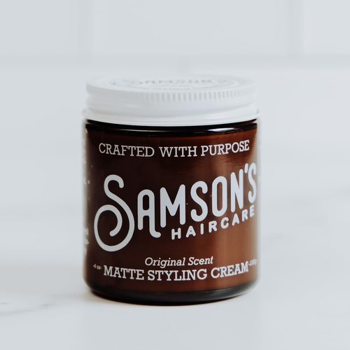 SAMSON'S HAIRCARE Matte Styling Cream - Nourishing Hold & Easy Application for Men & Women | 4 oz.