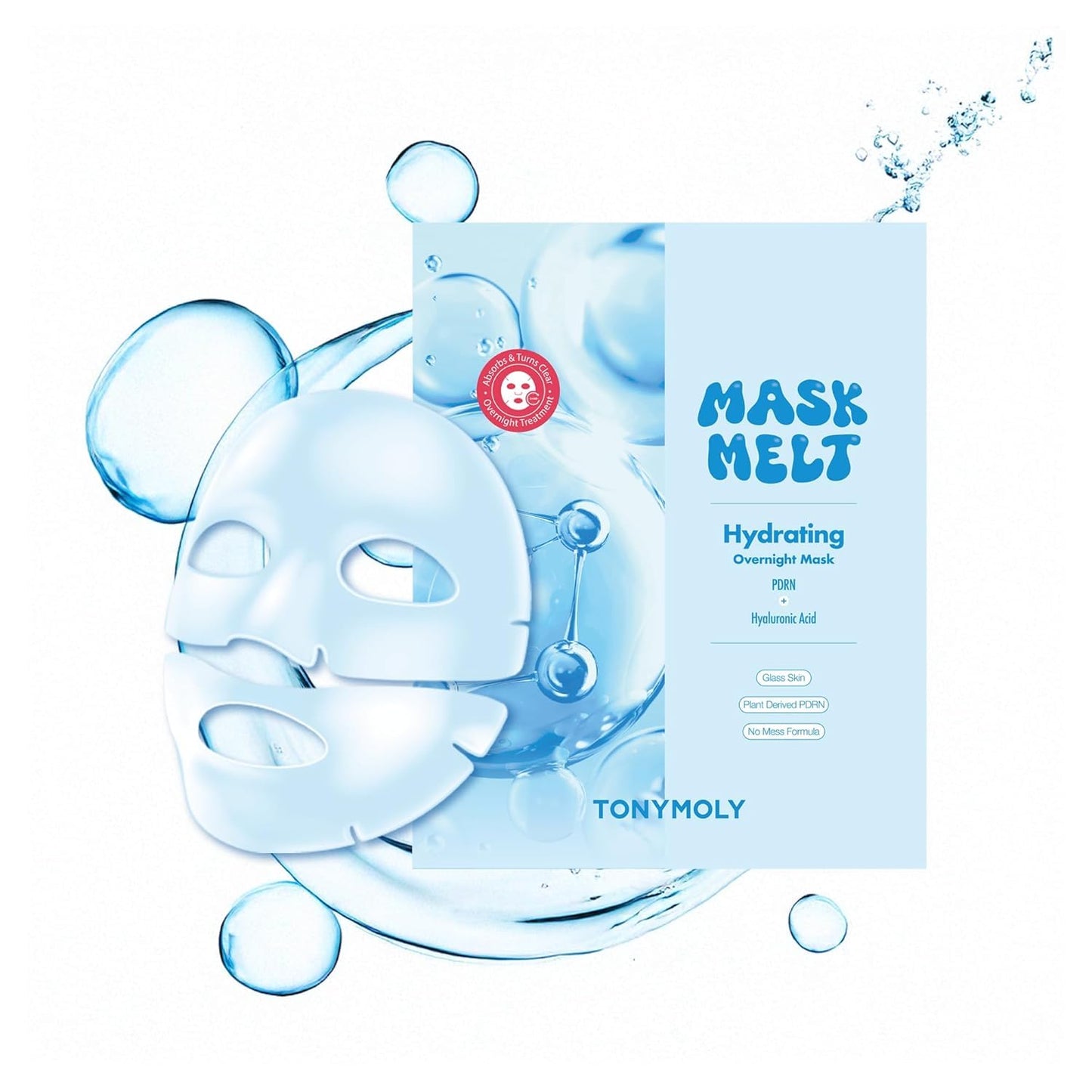 TONYMOLY Brightening Hydrogel Overnight Face Mask - Vitamin C & Rice Essence | 1 Sheet
