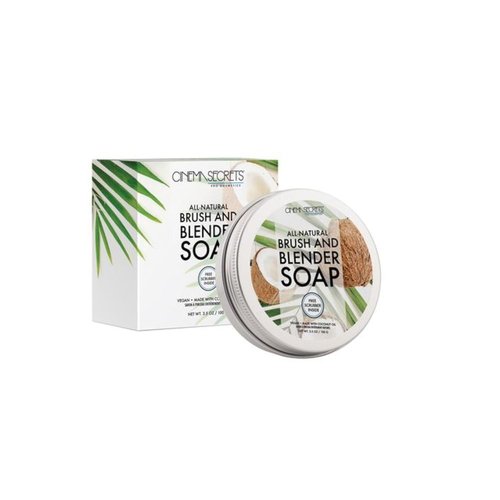 Cinema Secrets Vegan Makeup Brush Cleaner Soap - Deep Cleansing & Conditioning Formula with Coconut Oil | 3.5 oz