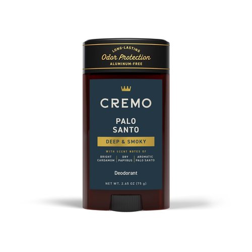 Cremo Palo Santo Deodorant for Men - Aluminum-Free, 48-Hour Odor Protection | 2.65oz