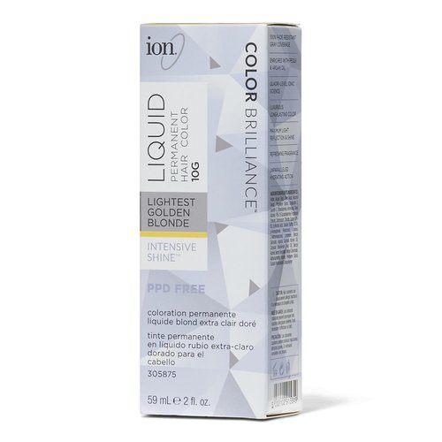 Ion 10G Golden Blonde Permanent Hair Color - Lightest Liquid Formula for Vibrant Results