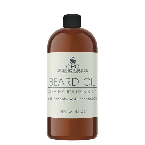 Sandalwood Beard Oil - Natural Hydrating & Conditioning Blend for Facial Hair - 32 oz | Promotes Growth & Silky Smoothness
