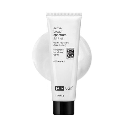PCA SKIN Active Broad Spectrum SPF 45 Sunscreen Lotion - Water-Resistant, Reef-Friendly Formula (3 fl oz)