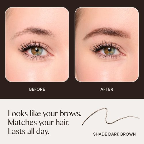 Ravie Beauty Easy Everyday™ Brow Pencil - Smudge-Proof, Hair-Like Strokes, 1.2mm Precision Tip | Vegan Dark Brown