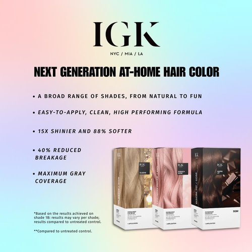 IGK Permanent Hair Color Kit | 5N Back To Brown Natural Brown | Salon-Quality Permanent Hair Dye | 100% Gray Hair Coverage | Ammonia-Free Color for Shinier, Softer Hair