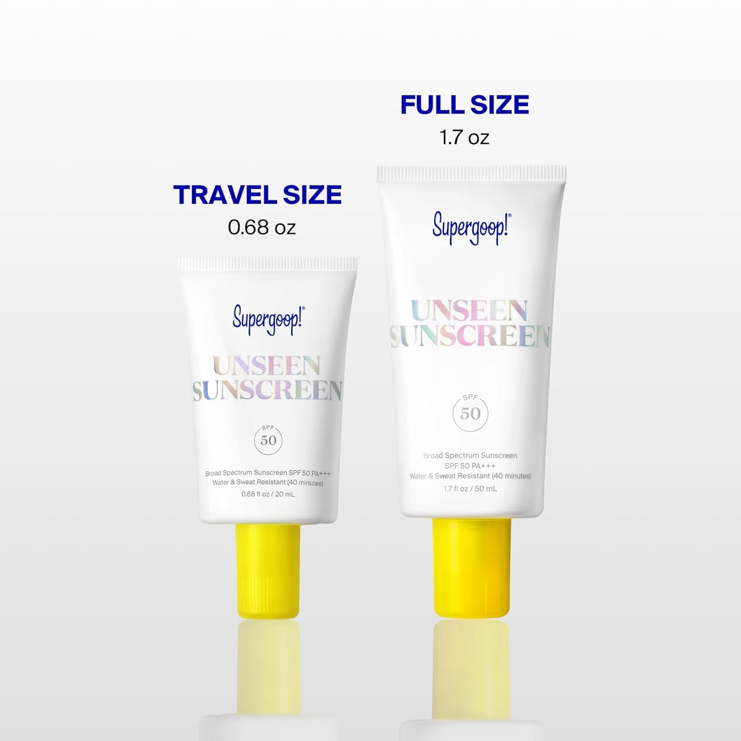 Supergoop! Unseen Sunscreen - SPF 50 Clear & Invisible Face Sunscreen | Weightless, Oil-Free - 1.7 fl oz
