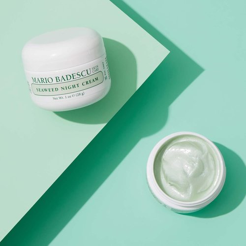 Mario Badescu Seaweed Night Cream - Anti-Aging Oil-Free Moisturizer with Collagen & Sodium Hyaluronate for Combination Skin