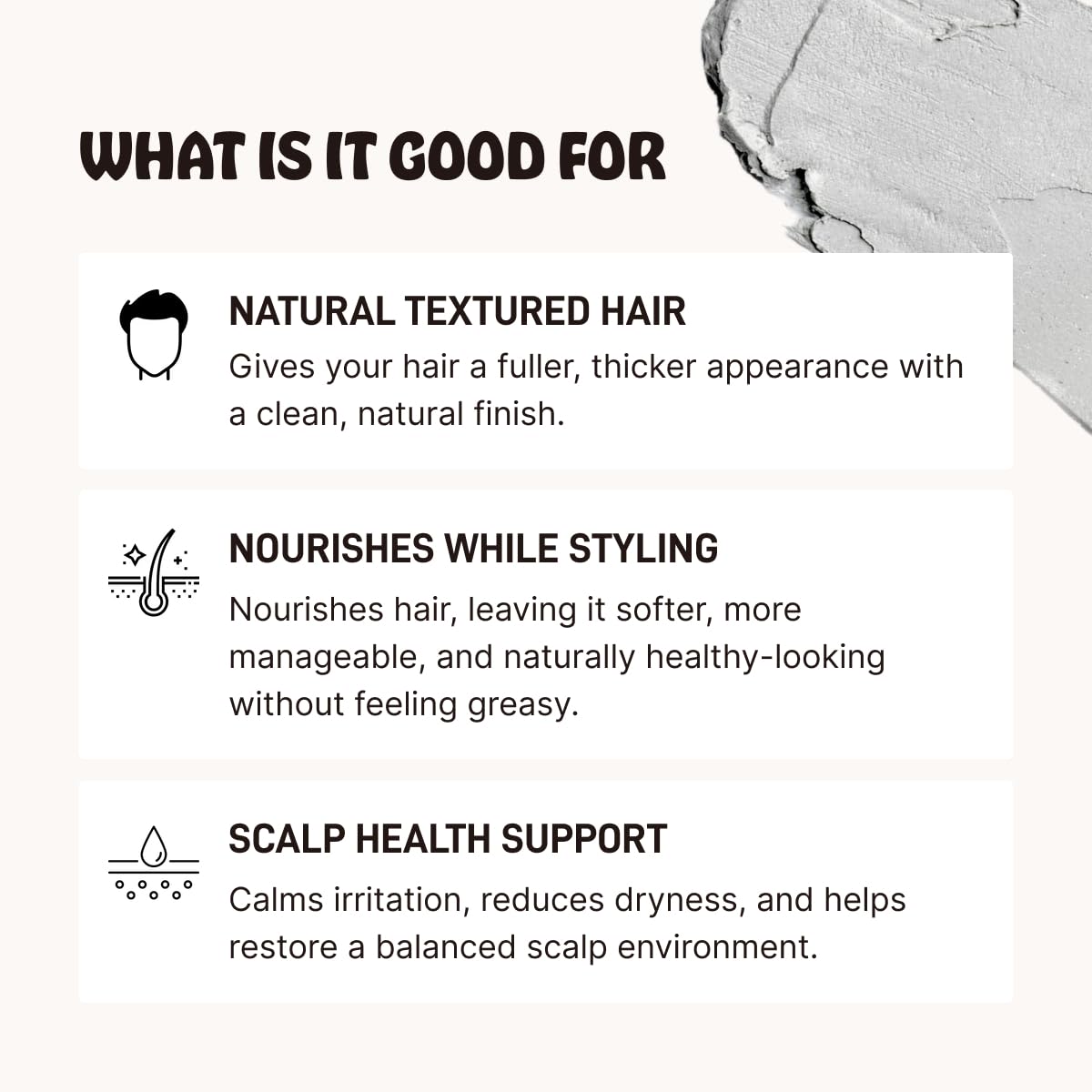 Earth Wave Tallow Hair Clay Pomade - All-Natural Premium Styling Clay for Medium Hold | 2.5oz