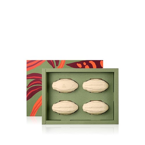 Natura Cacau Bar Soap Set - Moisturizing Cocoa Butter Soap for Dry Skin | Vegan & Nourishing 4 Pack - 3.5 oz Each