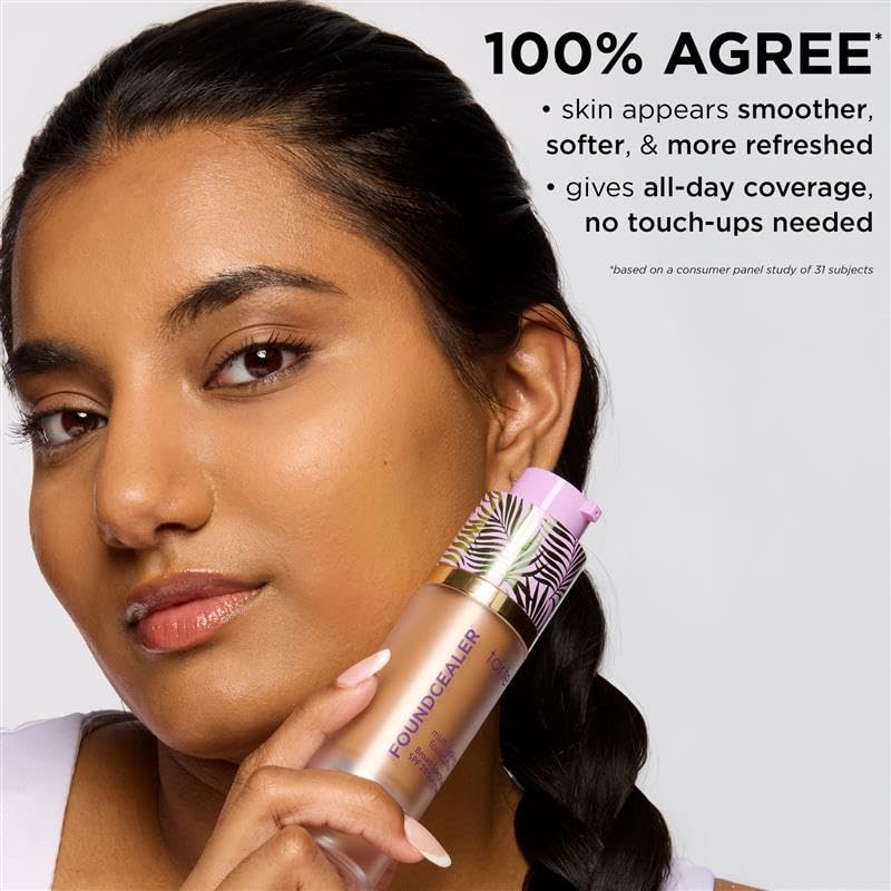 Tarte Babassu Foundcealer Dewy Foundation - SPF 20 Sunscreen & Concealer, Vegan Makeup with Radiant Medium Coverage