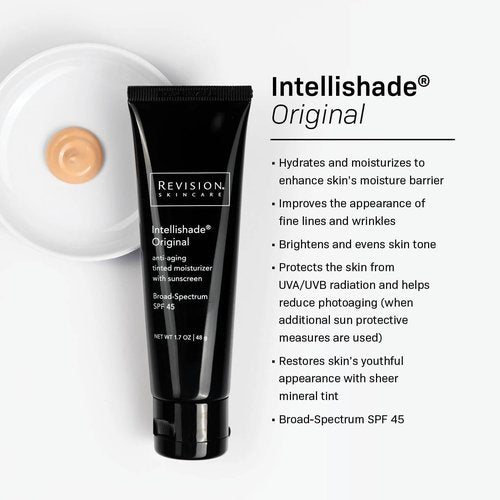 Revision Skincare Intellishade® Original SPF 45 Tinted Moisturizer & Brightening Facial Wash Bundle - 1.7oz & 6.7oz for Radiant Skin