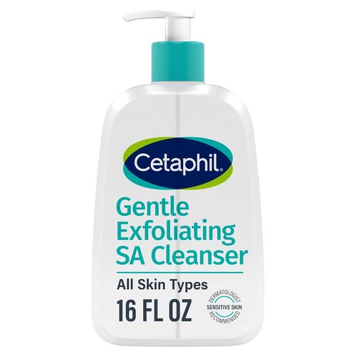 Cetaphil Gentle Exfoliating Cleanser - Foaming Gel with Salicylic Acid & Mandelic Acid | 16 Oz Pump Bottle