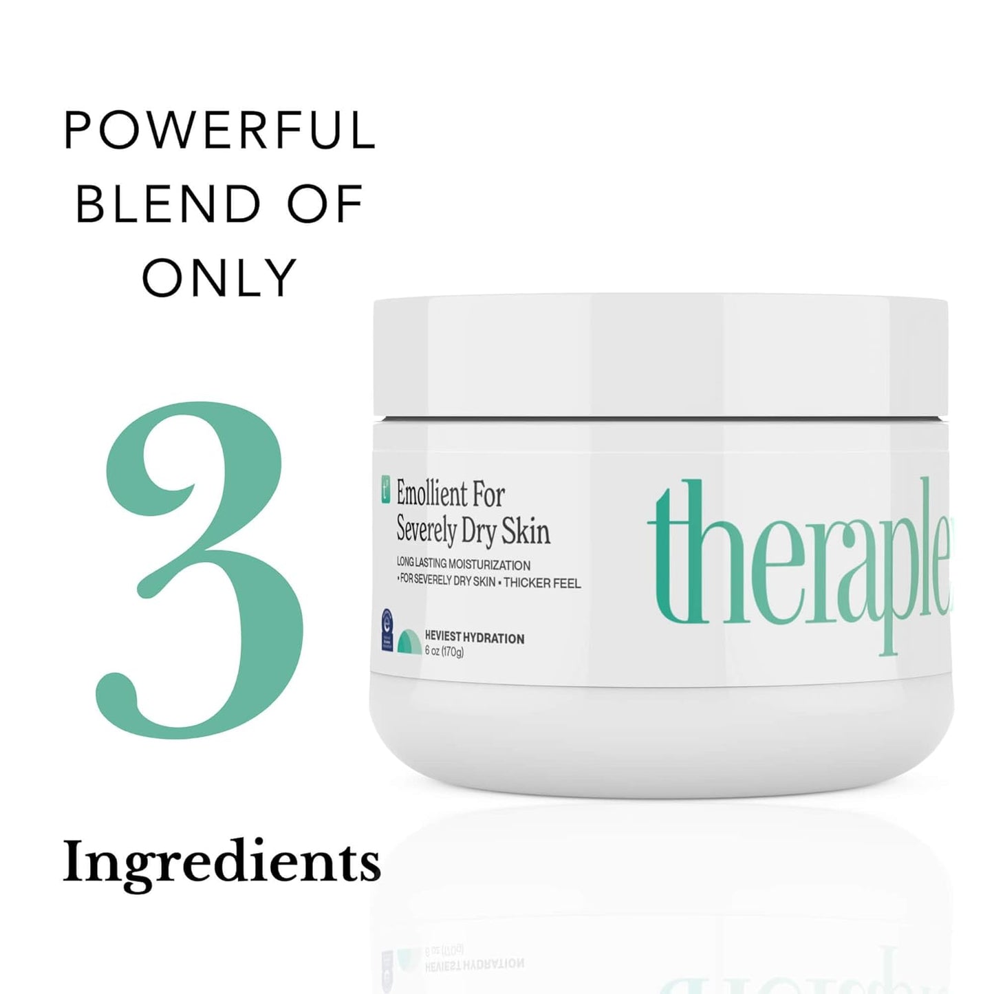 Theraplex Emollient Cream for Dry Skin - Fragrance-Free, Noncomedogenic, Dermatologist Recommended | 6 Oz Heavy Hydration
