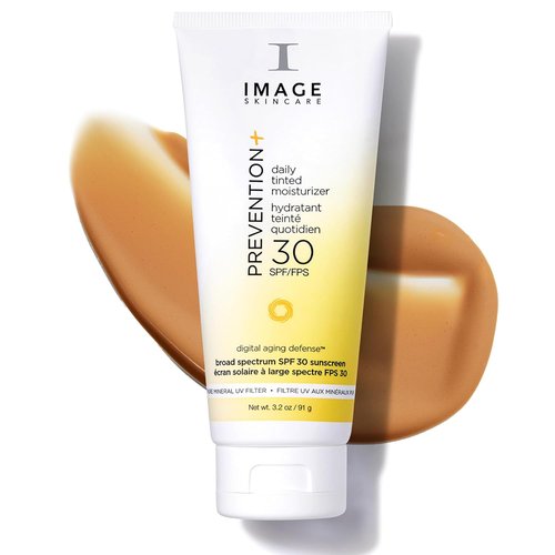 IMAGE Skincare Daily Tinted Moisturizer SPF 30 - No White Cast, 3.2oz | Hydrating Sun Protection