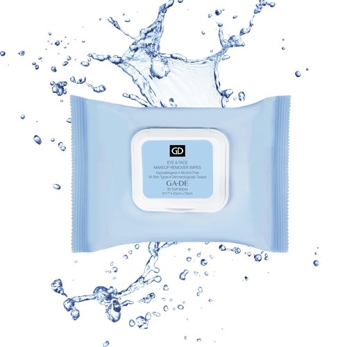 GA-DE Eye and Face Makeup Remover Wipes - Ultra Soft Face Wipes - with Aloe Vera, Chamomile, Vitamins B5 and E for Nurtured, Clean Skin - 30 Count